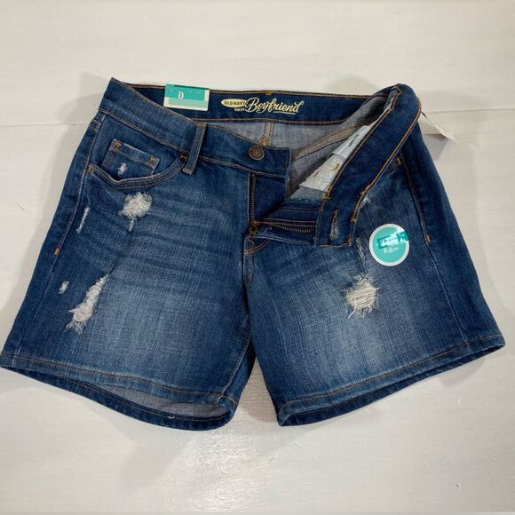 Y2K Old Navy Shorts Women's Size 0 Boyfriend Distressed Mid Rise Casual Summer - Picture 4 of 8
